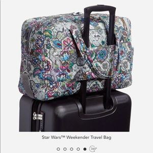 Vera Bradley Travel Bag Floral  Blue Green Preloved Fabric Shoulder Strap